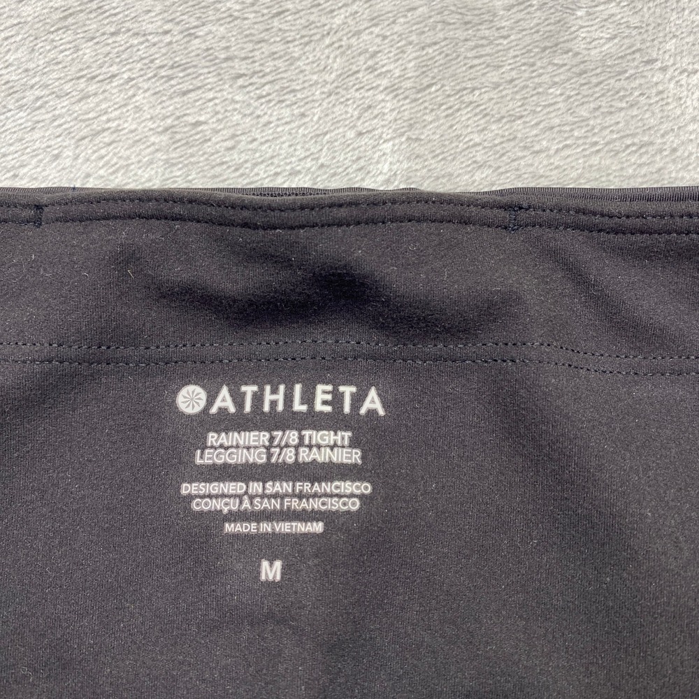 Athleta Rainier 7/8 Tight Leggings‎ Black Medium NWT Fits 26" Athleisure Grunge - Picture 7 of 10